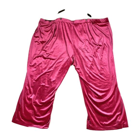 Universal Standard Luxe Belted Velvet Wide Leg Pants Red Chic Club Women 4XL - Picture 5 of 12